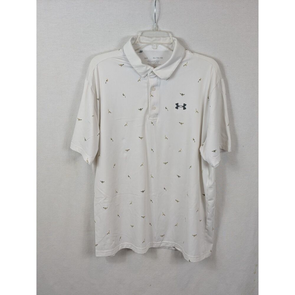 Under Armour The Playoff Polo Bird Print Polo Shirt Men's Size XL